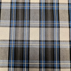 Gray Plaid Check Poplin P/C Uniform 5.5oz Fabric 61″ W Lot of 3 Yards for $15