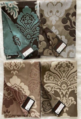 Lot of 26 Lovely fabric samples Novus Textiles -17″x26″ ea- poly & acetate NEW