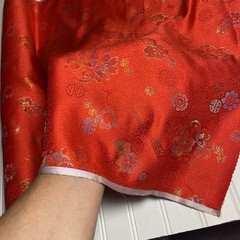 SILK Orange, FABRIC 6 Yards x 22 Inches Wide or 216 Inches x 22 Inches Wide
