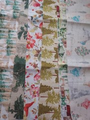 Cotton Fabric Quilting Scraps 6 Strips 6 Inches X 40 Plus Inches