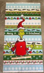 RK Grinch Christmas 100% cotton fabric panel – NOT Premade! Each panel 24×44
