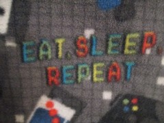 Game Over Video Game Fleece Fabric – 1-1/4 yards – 58″ wide