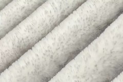 Shannon Luxe Cuddle Minky Arctic Fox Cloudburst Silver White Fabric, 1 Yard