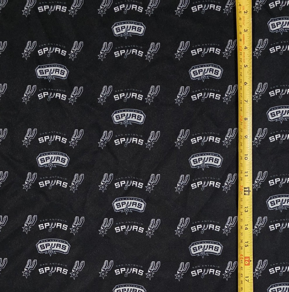 SPURS BLACK FABRIC ( HALF-YARD AND 1-YARD SELECTIONS ) – “NOT COTTON”