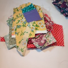 1 Pound 15 Ounces Cotton Print Fabric Quilt Scraps Leftover Squares E