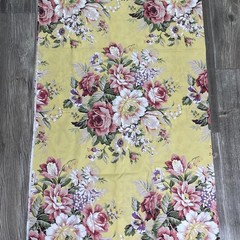 Vtg Ralph Lauren Sophie Brooke Fabric 52×74 Yellow Floral
