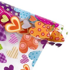 12×53 Inch Printed TPU Jelly Faux Leather Transparent Clear Vinyl Crafting