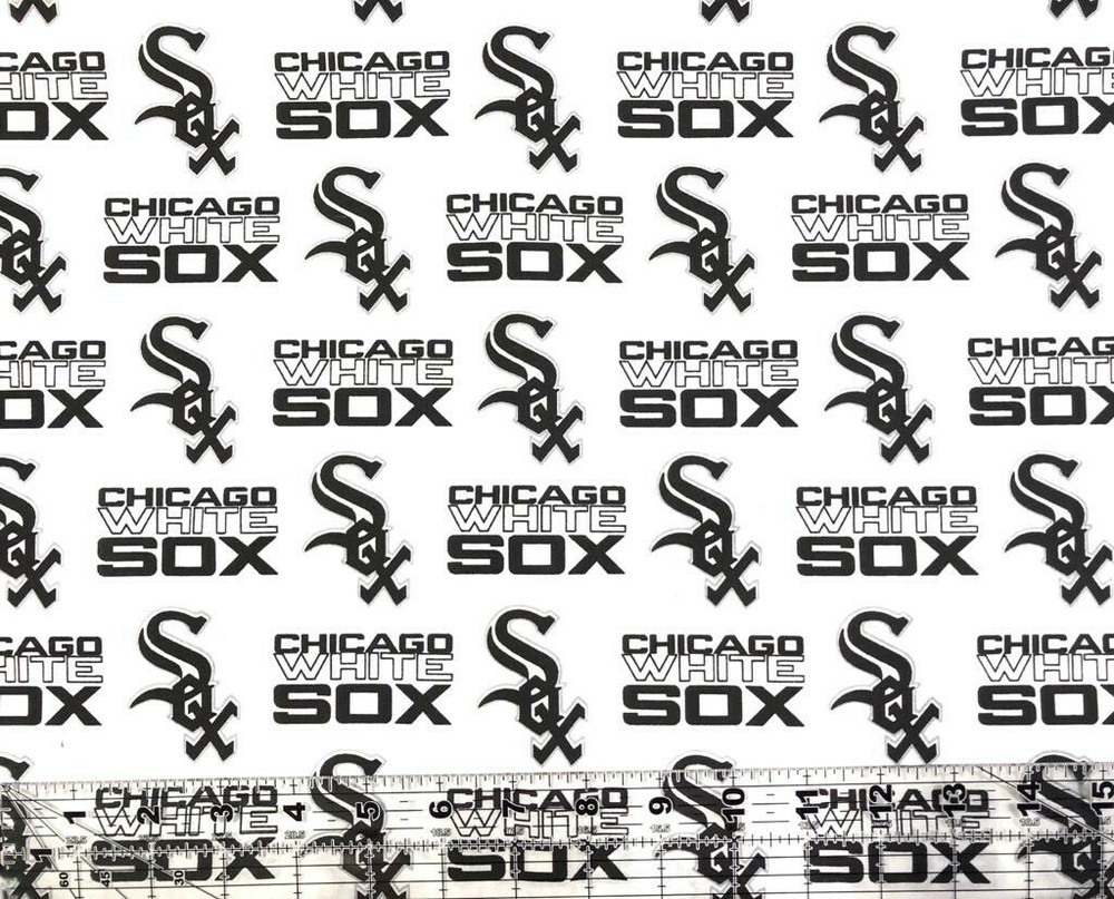 CHICAGO WHITE SOX BASEBALL COTTON FABRIC FOR FACE MASKS 1 YARD 36″X 58″ NEW!