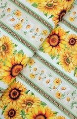Timeless Treasure You Are My Sunshine Sunflower Stripe Cotton Fabric by the Yard