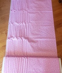 PINK NY YANKEES Fabric Cotton Material Baseball 1/2 yard 18″ x 57″ NEW MLB