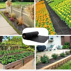 17in Woven Weed Barrier Fabric, 1.4ft x 50ft – Durable Garden Protection