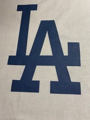 1 LOS ANGELES DODGERS LA Quilt Block 2025 World Series Sew Fabric Square