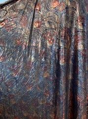 Metallic Spiral Foil Activewear Fabric Copper Bronze Gold 3 Yards 44” Wide Slink