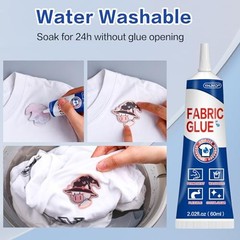5x 60ML Fabric Glue Clear Permanent Washable Liquid Stitch for Clothes Patches