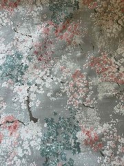Dewdrop Floral Wildflowers Blush Pink Gray – Richloom Cotton Canvas Fabric