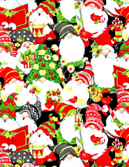 “MERRY GNOME-MENTS”#39801 139” THE OVERALL GNOMES PRINT BTY