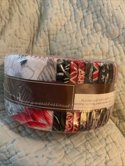 Holiday Flourish Silver 40 Piece 2.5 Strips + 2 Yards Coordinating Fabric New