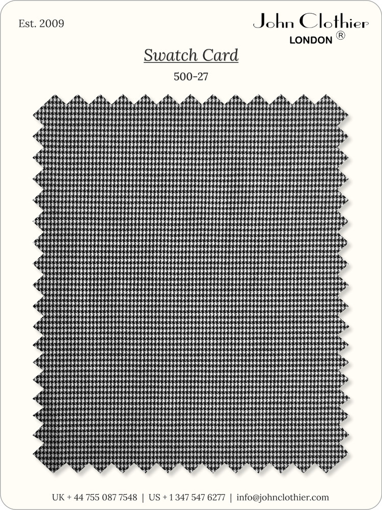 Black Houndstooth Dogstooth Fabric by Yard for Shirting Quilting Apparel & Craft