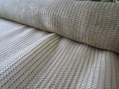 Tan Ivory Mesh Netting open weave Window treatment Cotton Threads Fabric 5yds