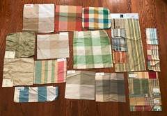 TAFFARD, DEDAR, INTERIALS, AVON 24 pcs Mixed Lot Silk Fabric Samples