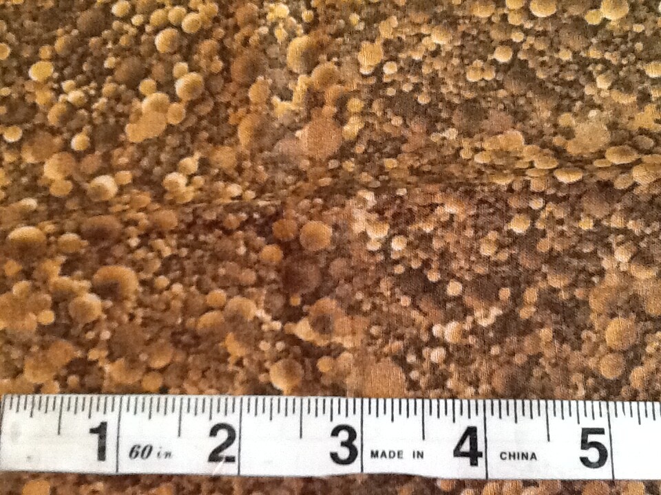 100 % Cotton Fabric – Brown Shaded Designs Print – All One Piece – NEW – 5-26