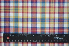 32 Yard Avail / Small Woven Plaid 100% Cotton Vintage Upholstery Fabric