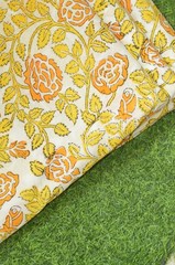 NO TARRIF CHARGES 100%✅ ZK_175 Hand Block Floral Print 100%Cotton 20Yard Fabric#