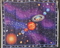 Space Cotton Fabric Panel By Avlyn Planets Constellations Solar System