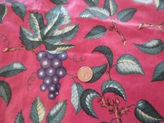 4112. Schumacher WILLIAMSBURG GRAPE DESIGN Polished COTTON FABRIC – 54″ BTY