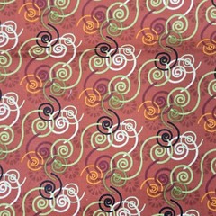 Cotton Fabric 22″x36″ Fall Autumn Halloween Blender Swirls Kate Ward Thacker