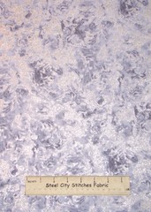 Swirl Christmas Winter Silver Glitter Fabric By the Yard Cotton Benartex Frost
