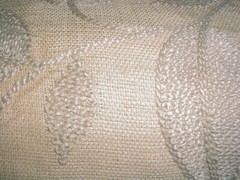 16-1/2Y 3614 Kravet Parlor Taupe Embroidered Leaf Vine Drapery Upholstery Fabric