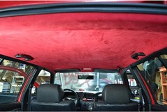 Cost-Effective 96″ x 60″ Red Suede Headliner Material with Foam – Durable & Soft