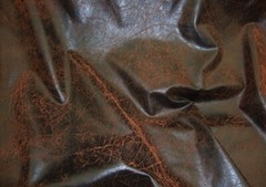 Copper Distressed upholstery Faux Leather Vinyl fabric yard 54″ wide