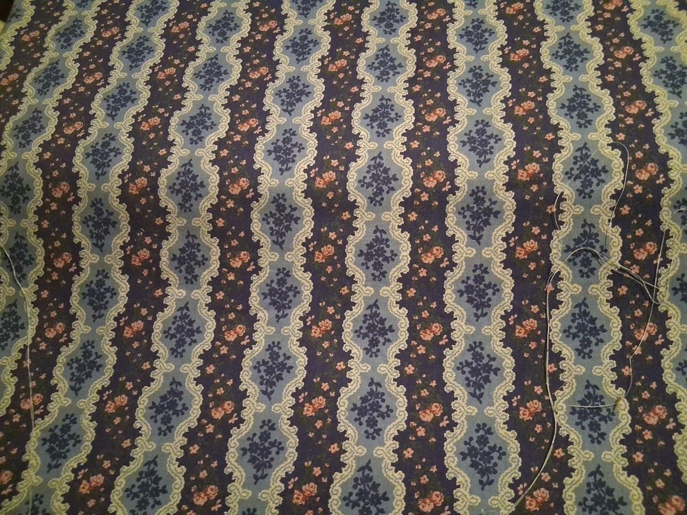 Floral Stripes Cotton Fabric 45″ X 36″