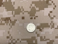 DIGITAL CAMO DESERT BEIGE 600D ARMY CRAFT PACK CLOTH FABRIC DWR BY YARD 59″ W