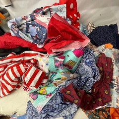 All COTTON fabrics Scrap Box Fabric 5 LBS Fabric .5 yard and smaller Quilt fabri