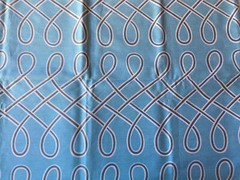 ROBERT ALLEN 2012 FABRIC~Home Decor~MINT GREEN~Brwn Loops Swirls~GEOMETRIC~48×78