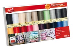 Gutermann Thread Set: Sew-All: 100m: Pack of 20, Assorted 100m, Popular Basic