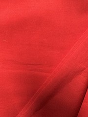 Italian bright Red Scarlet Cotton. Gorgeous Vibrant Large Piece