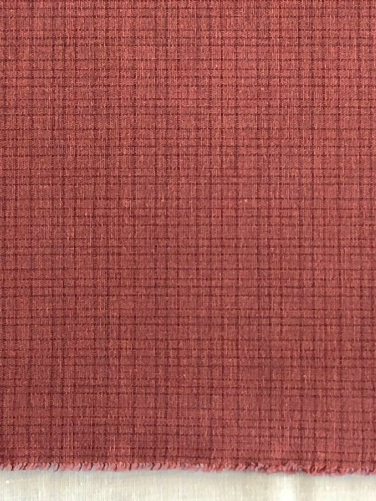 Dan River small plaid. Dark pink/Mauve 100% cotton fabric BTY reversible