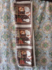 Fabri-Quilt Ozark Calico Winter Cat Girl Cheater Fabric 5.33 YDs Uncut 1970s