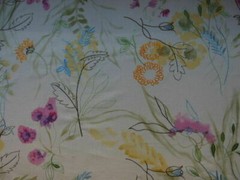 FABRIC Embroidery flowers Fabric 56″ X 32″ #520
