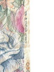 Vintage 1989 Marignan Floral Fabric 1.75 Yds Pastel Roses Cotton