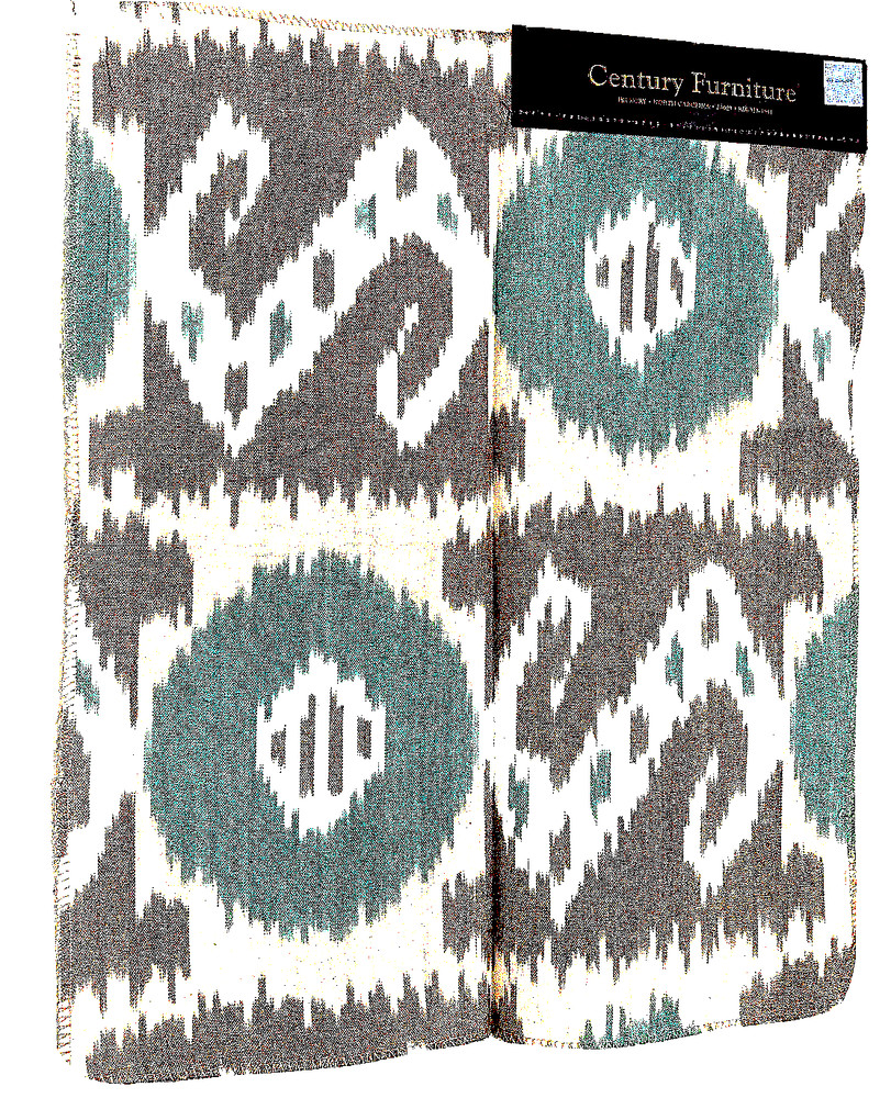 Aztec Wester Cotton Designer Fabric by Century Aqua Blue Brown Beige 17 x 22 NWT