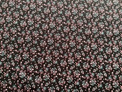 Fabric Cotton Tiny Flower Fabric Black 42”x 39”By Jo Ann 107