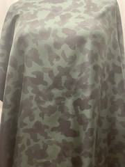 100% Silk Twill Camouflage Dark Olive /Charcoal Green Fabric 1 Yd. Long 48″ Wide