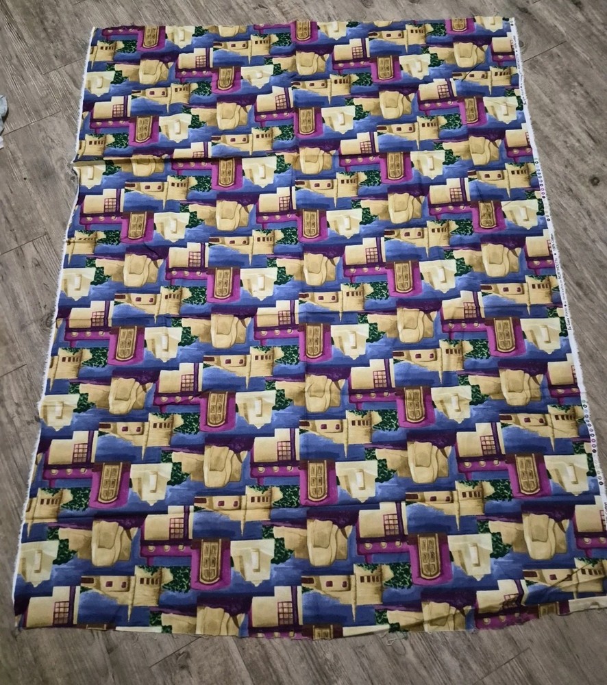 2-NORTHCOTT Fabric Su Casa #900 100% Cotton 1.4 YDs by 43″ Colorful Crafting