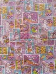 Easter Fabric Easter Hunt Patch Springs Living #3215 Purple Patchwork 40 x 69