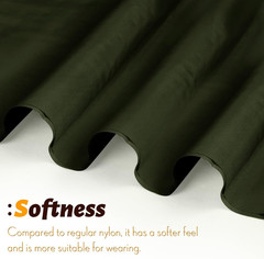 Waterproof Ripstop Nylon Fabric – 60 Inch Wide, Dark Olive, Lightweight, Tear-Re